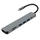 MacBook 7 dans 1 station d'accueil de remplissage d'Usb C de l'écart-type TF de HDMI