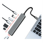 MacBook 7 dans 1 station d'accueil de remplissage d'Usb C de l'écart-type TF de HDMI